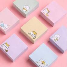 可爱卡通女孩便签本，小巧笔记本，配有热门网络便签贴纸，可重复使用，强力粘性，返校用品，办公、教室和家庭使用，冬季用品，感恩节，圣诞节，沙特国庆日，新年，情人节，生日，节日，送给男朋友/女朋友的礼物，成人适用 - 彩色 - 查看 1