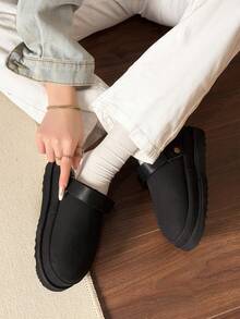 Lightweight Versatile New Autumn Thick Sole Slip-On Loafers - Black - View 4