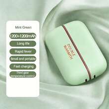 二合一暖手宝，可拆卸暖手宝，可重复使用，可充电（1200+1200）毫安便携式口袋暖手宝，快速加热，3 种温度设置，冬季必备户外暖手宝，也是很棒的万圣节/圣诞节礼物。 - 彩色 - 查看 15