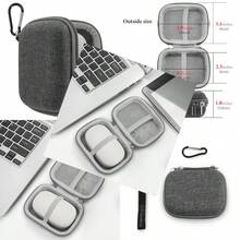Funda para auriculares compatible con Soundcore de Anker P41i P40i P30i Liberty 5 4 Pro True Wireless Earbuds bolsa de transporte de viaje de carcasa dura de repuesto gris-013 - Gris - Ver 3