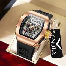 ONOLA 2026新款男士豪华石英表，3ATM防水，夜光日历，商务休闲礼品 - 均碼 - 查看 7