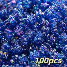 100pcs 4X7mm Acrylic Shiny Flower Beads AB Color Spacer Beads For Jewelry Making Bracelets, Necklaces DIY Keychain Pendants Accessories - Flower - View 16