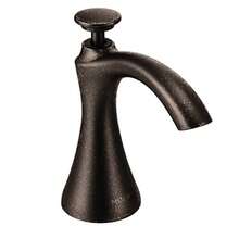 Moen Dispensador de jabón de cocina de transición montado en cubierta con botella recargable sobre el fregadero mate-B029 - Bronce frotado con aceite - Ver 2
