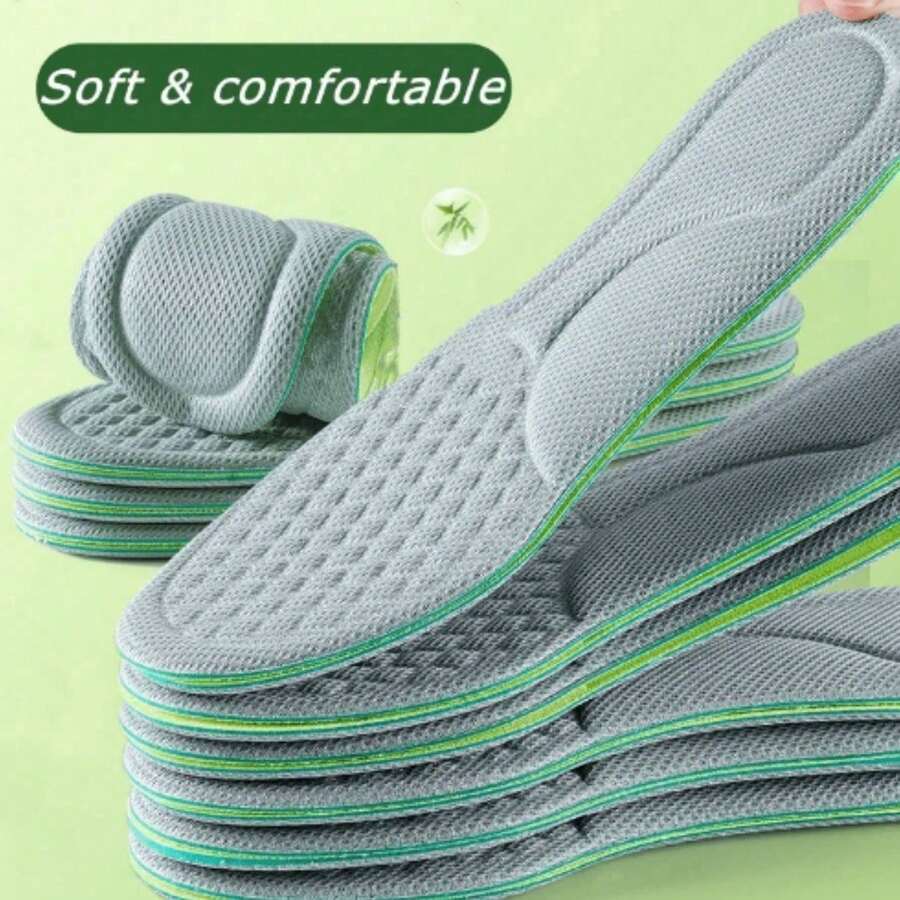 运动除臭鞋垫，柔软舒适，透气减震，男女通用，适合跑步穿着。可爱小物，母亲节礼物，卧室装饰，花园装饰，厨房装饰，夏季必备，海滩旅行必备，房间装饰，软萌可爱，毕业季礼物。 - 綠色 - 查看 1
