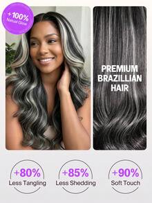 MEGALOOK Fashion Ombre Long Curly Lace Front Wig - S1/613 - View 5