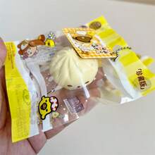 2026新款柔软慢回弹泰迪熊面包，减压逼真面包吊坠，生日/节日/完美礼物 - 彩色 - 查看 10