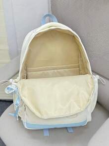 New Korean Style Chic Minimalist Casual Backpack, Durable And Versatile - Baby Blue - View 4