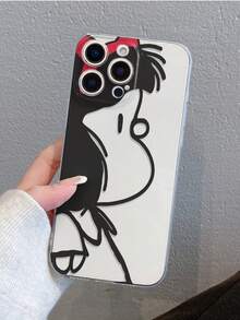 1pc Fashionable Minimalist Floral & Leaf Painted Pattern Transparent Soft TPU Phone Case, Anti-Fall Anti-Scratch Anti-Fingerprint, Camera Lens Protection Compatible With Apple, , Nothing, Pixel, INFINIX, Redmi - Multicolor - View 2