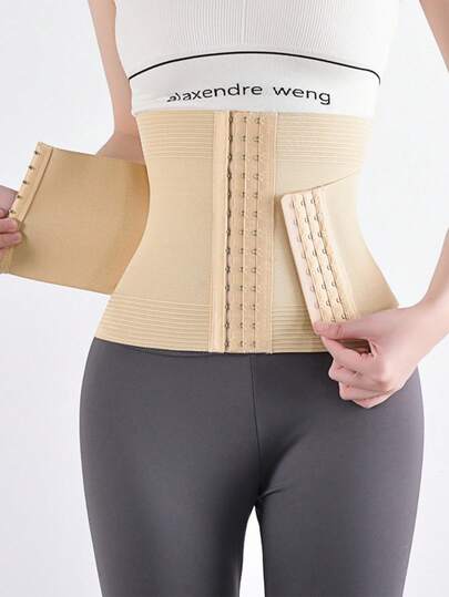 High Waist Cincher Belt For Women, Strong Waist Trainer, Breathable & Comfortable No-Roll Design, Suitable For Sports & Fitness. Multi-Hook Adjustable Elastic Waist Belt, Invisible Shaping
