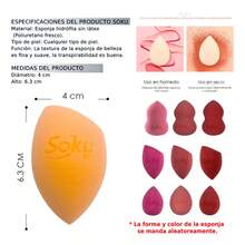 TendenciaSoku Esponja Maquillaje Humedo Seco Foam Estuche Viaje Color BeigeCalidad premium - Menta - Ver 3