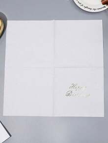 Bộ 60/25/1 khăn ăn dùng một lần cho tiệc sinh nhật, khăn ăn 10*10 inch, đồ dùng nhà bếp, khăn ăn tiệc sinh nhật, khăn ăn gia đình, ngày lễ tình nhân, trang trí đám cưới, trang trí tiệc sinh nhật - Nhiều màu - Xem 6