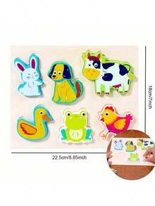 Juego de rompecabezas geométricos de madera 3D: una herramienta para promover la educación temprana y el desarrollo cognitivo de los niños, juguetes para niños, rompecabezas de madera 3D, juguetes de madera, rompecabezas, rompecabezas de madera, rompecabezas, juguetes de madera, rompecabezas de madera - Multicolor - Ver 3