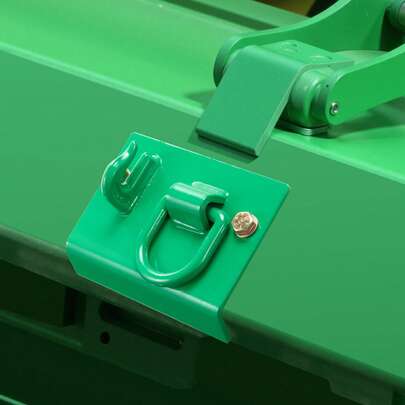 5/16" Tractor Bucket Hook With Tie Down Ring, Grade 70 Forged Steel 2 Pack Bolt-On Grab Hook With Back Plate Compatible For Tractor Bucket RV UTV Truck, Maximum Break Strength 12,000 Lbs, Green