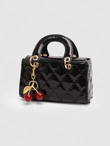 Dedoo Niche 高端 Dafei 女款包 2026 時尚輕奢熱銷新款刺繡包，手提包、肩背包與斜挎包，適用假期旅行、通勤、禮物、派對、新娘包 - 黑色 - 查看 4