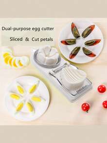 2-In-1 Egg Slicer, Household Egg Cutter, Multi-Functional Pickled Egg Cutter, Egg Divider, Versatile Kitchen Tool - Multicolor - View 5
