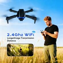 Dron cuadricóptero con cámara dual, estabilización por flujo óptico, plegable, para principiantes, regalo para hombres, Navidad, Halloween, Acción de Gracias, regalo creativo para ocasiones festivas - Multicolor - Ver 8