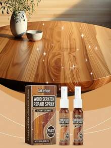 jakehoe 2-In-1 Wood Floor Refinishing & Repair Kit, Dual-Tone Set. Furniture, Flooring, Wooden Door Quick Fix Solution. Scratch Concealer, Repaint, Renew. For Hardwood, Redwood, Walnut, Universal Use. Fast-Acting, Non-Damaging, Long-Lasting Water-Resistant & Wear-Resistant. Bid Farewell To Scratches, Restore Original Wood Tone, Revive Old Furniture. - Liquid - View 3