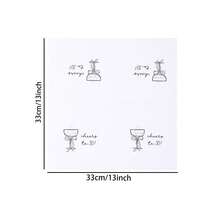 20pcs/40pcs/60pcs Celebration 30th Birthday Party Decorative Paper Napkins, Disposable Paper Napkins With Bow & Wine Glass Pattern, Birthday Party Decorations - Multicolor - View 7