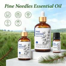 HIQILI 希奇利松针精油，清新木质香调，适用于身体放松、香薰、加湿、按摩、护肤、洗发水、沐浴露、DIY香水、喷雾 - 100毫升/30毫升/10毫升 - Pine Needles - 查看 2