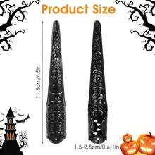 10 Halloween Witch Claws, Long Black Demon Nails, Scary Cosplay Props Suitable For Vampire And Zombie Themed Parties - Multicolor - View 6