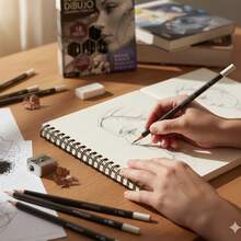 18 piezas Juego de lápices para bocetos de escritura suave 4B 5B 6B 7B 8B HB 2H 4H B 2B 3B lápiz de grafito 10B 12B 14B lápiz de dibujo profesional - Conjuntos - Ver 1