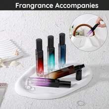 5 botellas de perfume vacías de spray de vidrio de 0.25 onzas atomizador de viaje recargable - Morado Ámbar Azul Rojo Verde - Ver 3