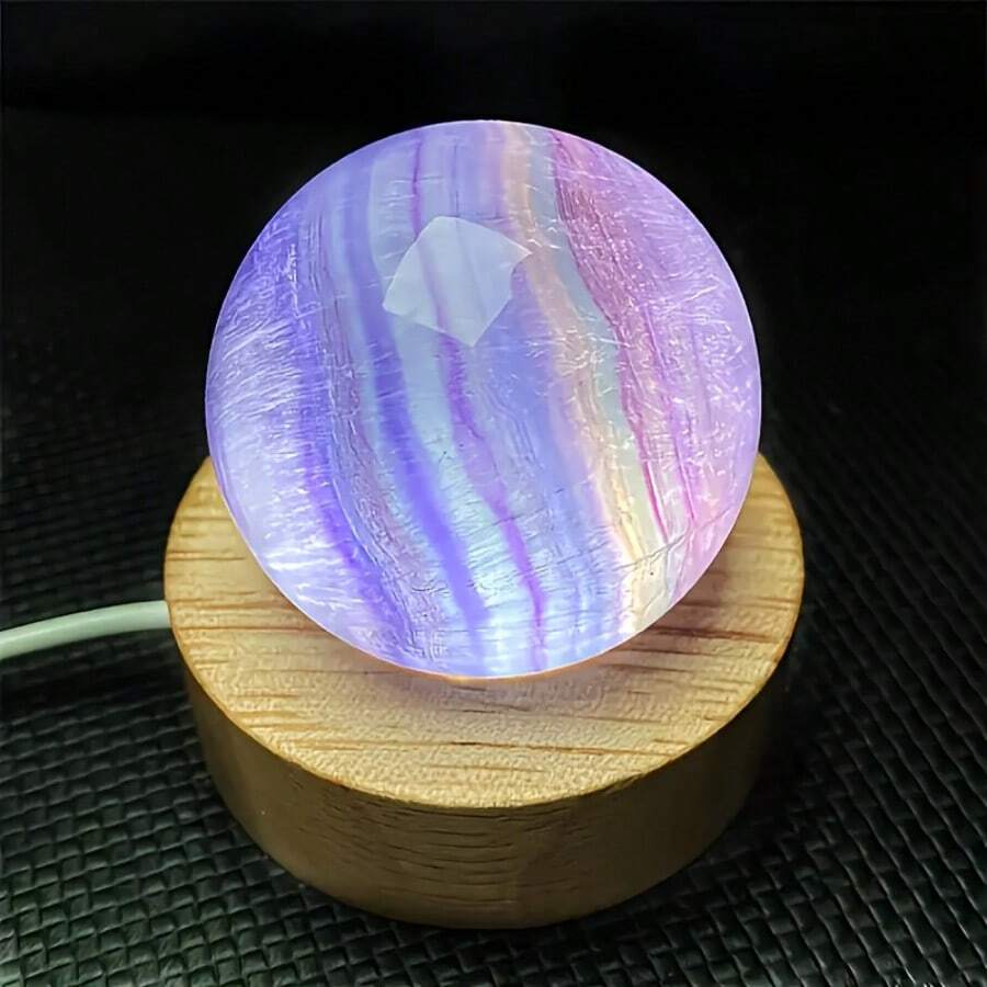 1 pièce Sphère de fluorite candy belle, convient comme cadeau pour les amis - Multicolore - Voir 1