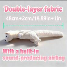fgofoc Muñeco de peluche interactivo con chillido para entrenamiento de mascotas, adecuado para todas las razas de perros, material de doble capa con chirrido, aplicable para gatos y perros - Blanco - Ver 2
