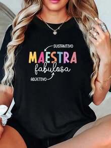 Women T-Shirts - الأسود - مشاهدة 6