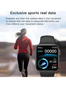 2.01" Full Touch Screen Multifunctional Outdoor Sports Smart Watch, Supports Wireless Calling & Messaging, Pedometer, Fitness Tracker, Gift For Women & Men, Birthday Gift, Compatible With Android And IOS - Black - View 4