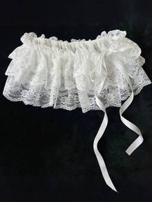 1件装女士蕾丝臀裙蕾丝下摆衬里裙摆可叠穿吊带迷你裙 - 多款式 - 查看 5