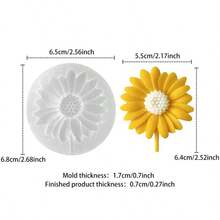 Khuôn silicon hình hoa hướng dương và hoa cúc 3D | Chịu nhiệt, có thể tái sử dụng, dễ dàng tháo khuôn, dùng làm đồ thủ công, nến/nhựa/xà phòng/thạch cao cho Ngày Valentine/Ngày của Mẹ/Đám cưới/Sinh nhật, trang trí nhà cửa, quà tặng ngày lễ - A - Xem 17