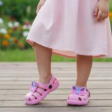 Sandalia infantil menina borboleta  confortavel menina - Rosa Bebê - Visão 1