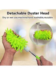 3pcs 1pc Microfiber Duster With Extendable Pole, For Removing Dust And Stains From Windows And Furniture - A - View 8
