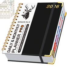 2026 Spiral Bound Planner Notebook, 320 Thick Inner Pages - Fun Stickers, Annual Goal Tracking, Efficient Planning, Comprehensive Time Management And Structured Task Management System - Notebook - View 10