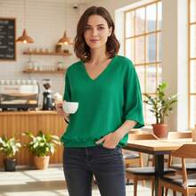 Women Tops - màu xanh lá - Xem 5