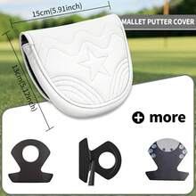 1 Funda de putter de golf compatible con DF3 - Estilo de estrellas blancas puras con putter adaptado de PU y acolchado, cierre magnético, resistente a los arañazos, compatible con accesorios de putter - Multicolor - Ver 8