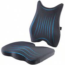 Cushion Amp Lumbar Support Pillow Memory Foam Chair Pad Back Cushion For Office Chair Car Seat Wheelchair Travel, Reduce Tailbone Pressure And Improve Comfort, Orthopedic Sciatica Hip Pain Relief - B0B75KV4XN - View 7