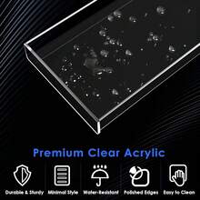 MaxGear Acrylic Vanity Tray, Clear Bathroom Storage Tray For Countertop, Toilet Tank, And Bathtub – Perfect Organizer For Perfume, Soap, Towels, Tissue, Candles, And Plants, 11.8 * 5 * 1.2 Inches - 11.8英寸x5英寸x1.2英寸 - 查看 4