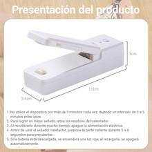 1/2 pieza Selladora de impulso mini, máquina de sellado manual recargable por USB, 2 en 1 abridor y sellador de bolsas, para bolsas de plástico, bolsas de aperitivos, empaquetado hermético y conservación de alimentos, esencial para picnic y viajes al aire libre - Gris 2 piezas - Ver 6