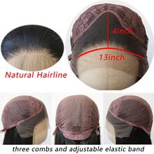 ZigZag Hair 合成蕾丝前假发，一半黑色一半酒红色长直发 - 预先拔毛的自然发际线，耐热纤维高温丝假发，男女通用，适合日常佩戴和角色扮演 - 彩色 - 查看 5