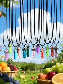 12 piezas/set Collar colgante geométrico - Multicolor - Ver 13