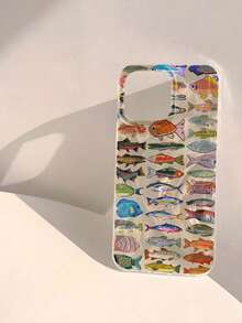 New Fashionable Cartoon Tropical Fish Design Phone Case, Compatible With Iphone 11/12/13/14/15/16/17 Pro/Pro Max, Creative Personalized Shockproof Protective Cover - Multicolor - View 3