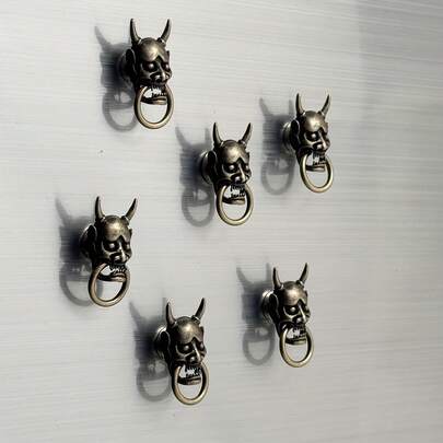  Gothic Style Demon Shaped Metal Fridge Magnets, Unique And Cool Decorative Fridge Magnets Suitable For Kitchen, Office, Whiteboard, Storage Cabinet, Refrigerator