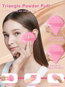 12PCS Makeup Tools Set Including:6PCS Makeup Sponges+6PCS Triangle Powder Puffs - Multicolor - View 6