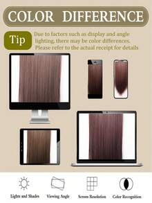 24-Inch Straight Wig Extension Set With Seven Pieces,Clip-In Hair Extensions Increasing Hair Volume, Fluffy And Natural, Invisible And Seamless Extension Pieces - Multicolor - View 7