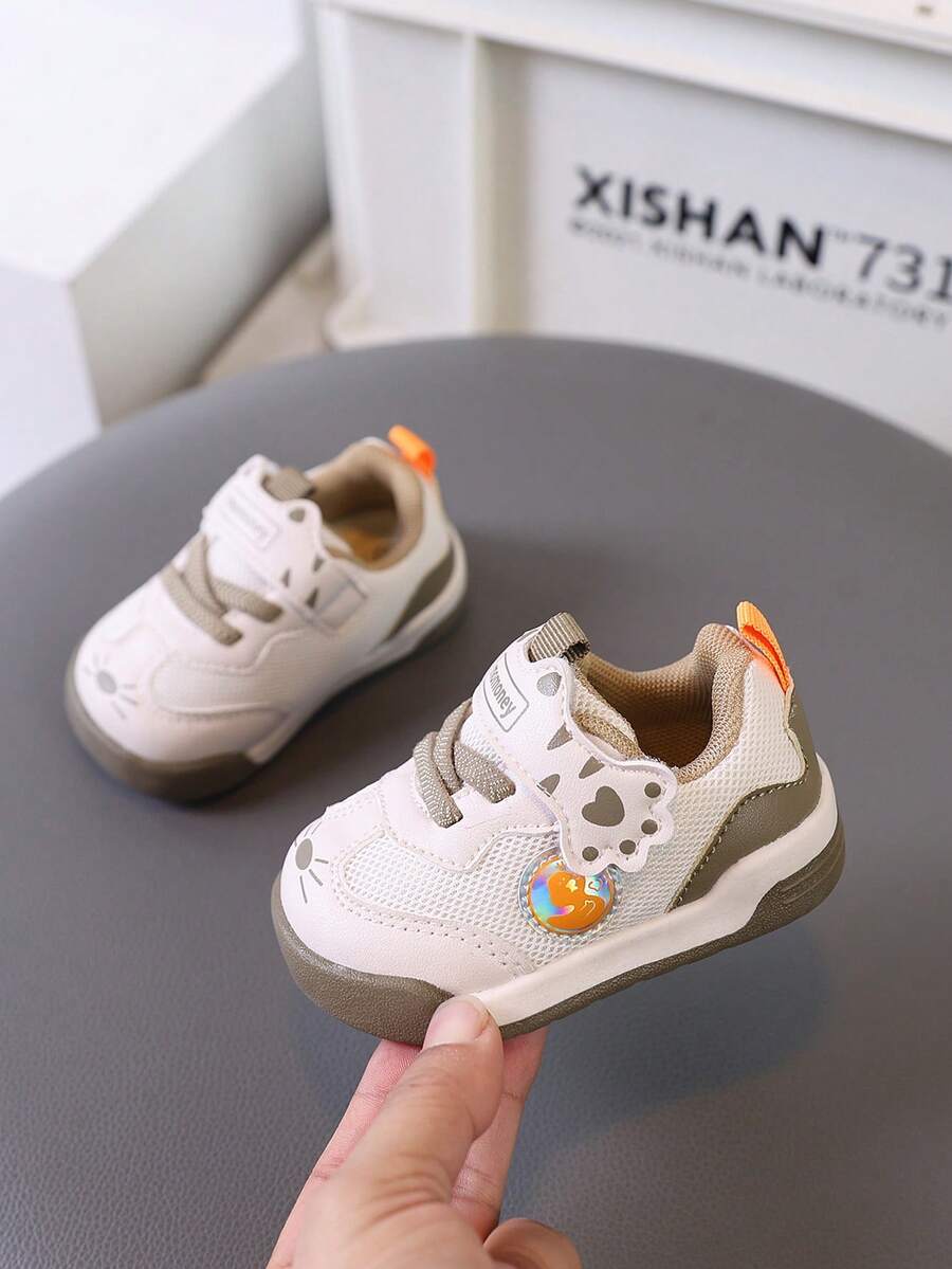 Spring/Autumn New Toddler Boys' Breathable Soft Sole Casual Shoes, Lightweight Sneakers - Khaki - View 1