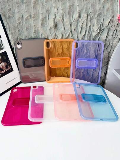Funda protectora de soporte transparente minimalista compatible con Apple Mini 6 7, Tab A7 9, Pad 5 5Pro, Pad SE11, Matepad 11.5 y otras tabletas, funda protectora de tableta de soporte transparente antideslizante