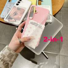 Luxury Candy 2合1 啞光硬殼手機保護殼，適用於 S26 Ultra S25 Ultra A57 A37 A56 A55 A54 A53 A35 A17 A07 A27 A36 A26 A16 S25 FE - 粉色 - 查看 5