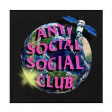 Anti Social Social Club Worldwide Hoodie Mens - 黑色 - 查看 3